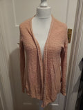 Ladies Primark Size 10-12 Blush Long Sleeved Cardigan