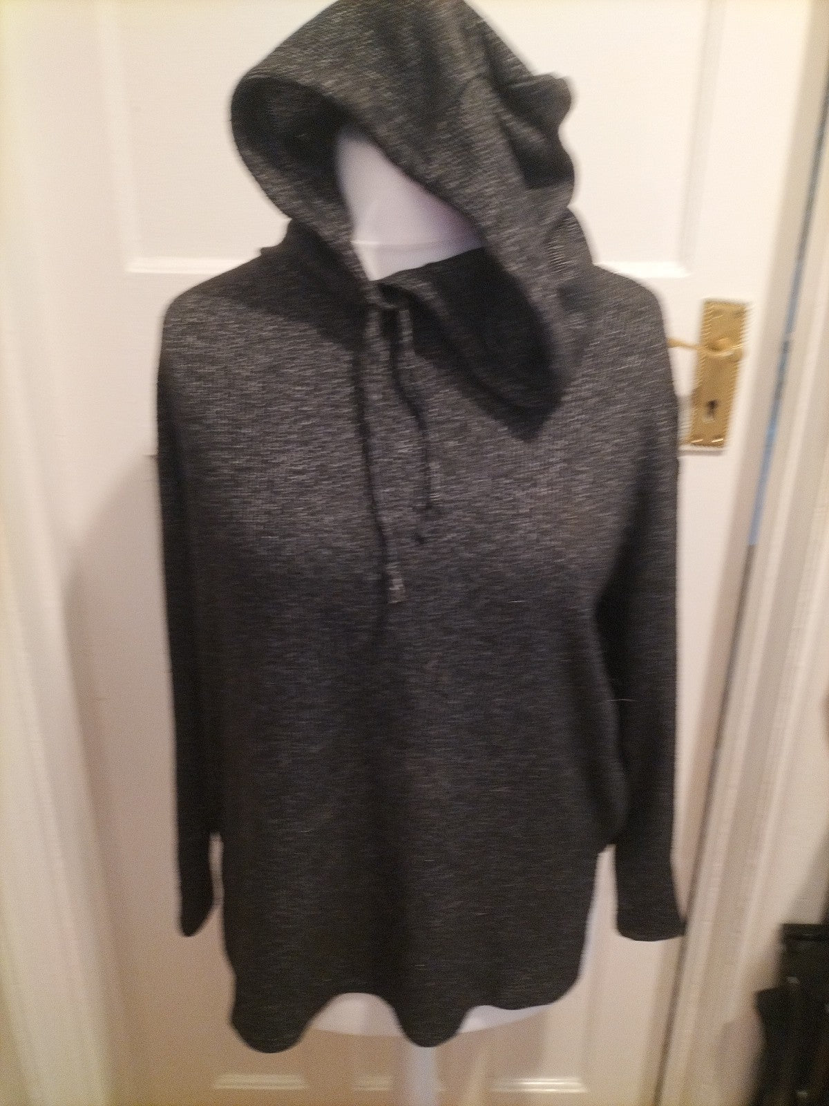 Ladies George Size 12 Black Fleck Pullover Hoodie