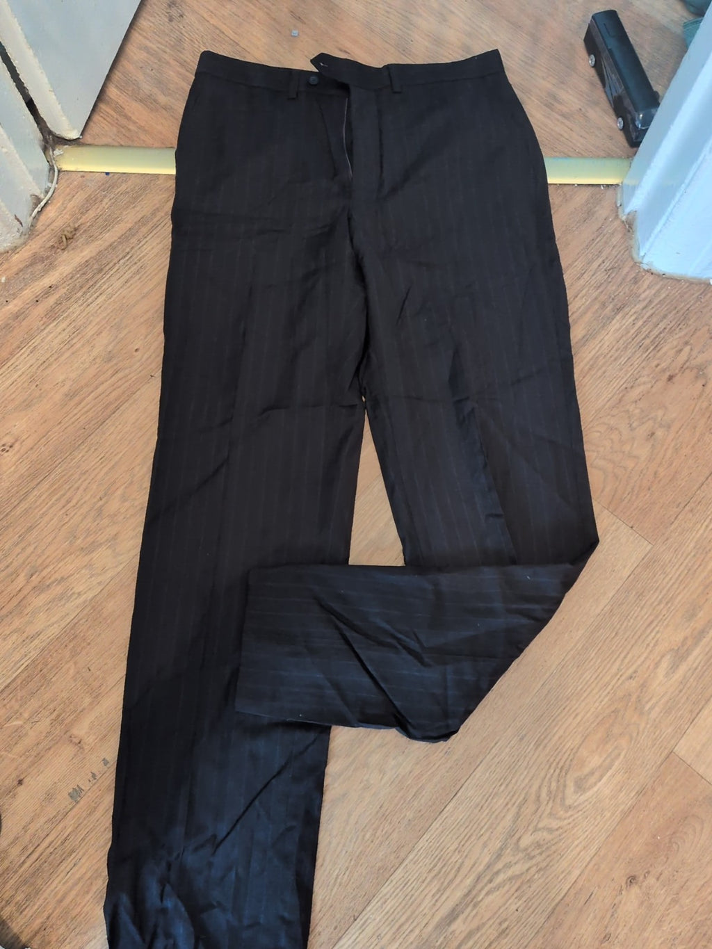 Collezione 32x33 Charcoal Pinstripe Trousers