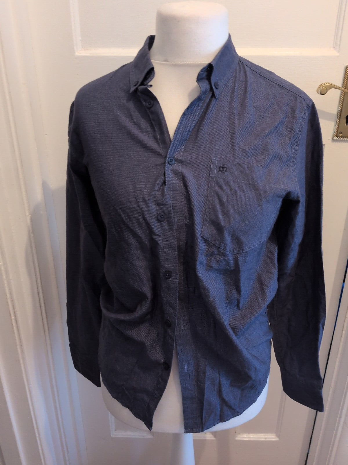 Merc London Small Navy Long Sleeve Shirt