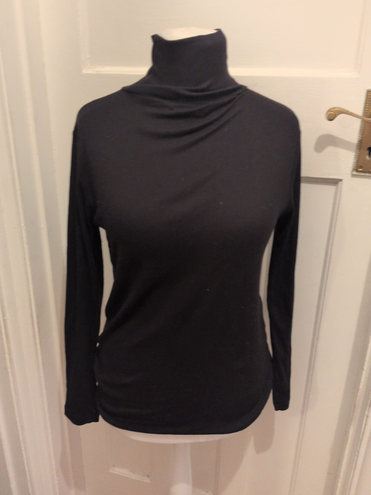 Debenhams 16 Black Long Sleeve High Neck Jumper