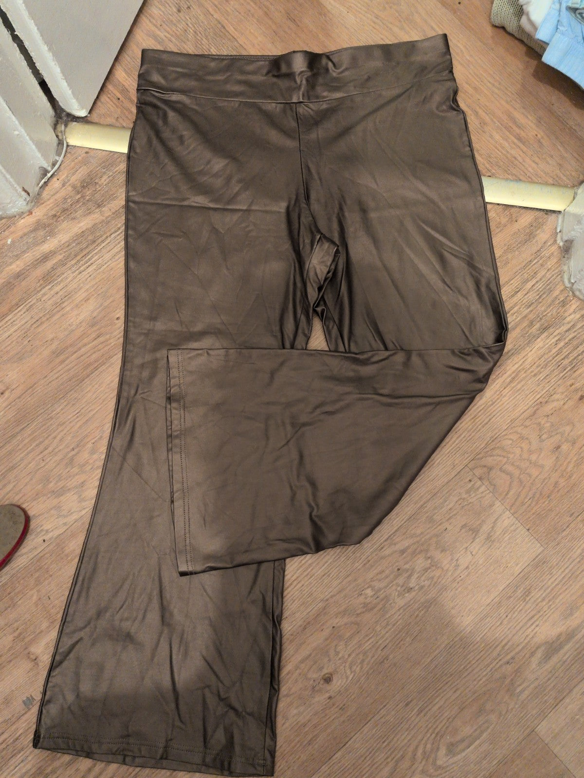 XL Shimmer Bronze Straight Leg Trousers