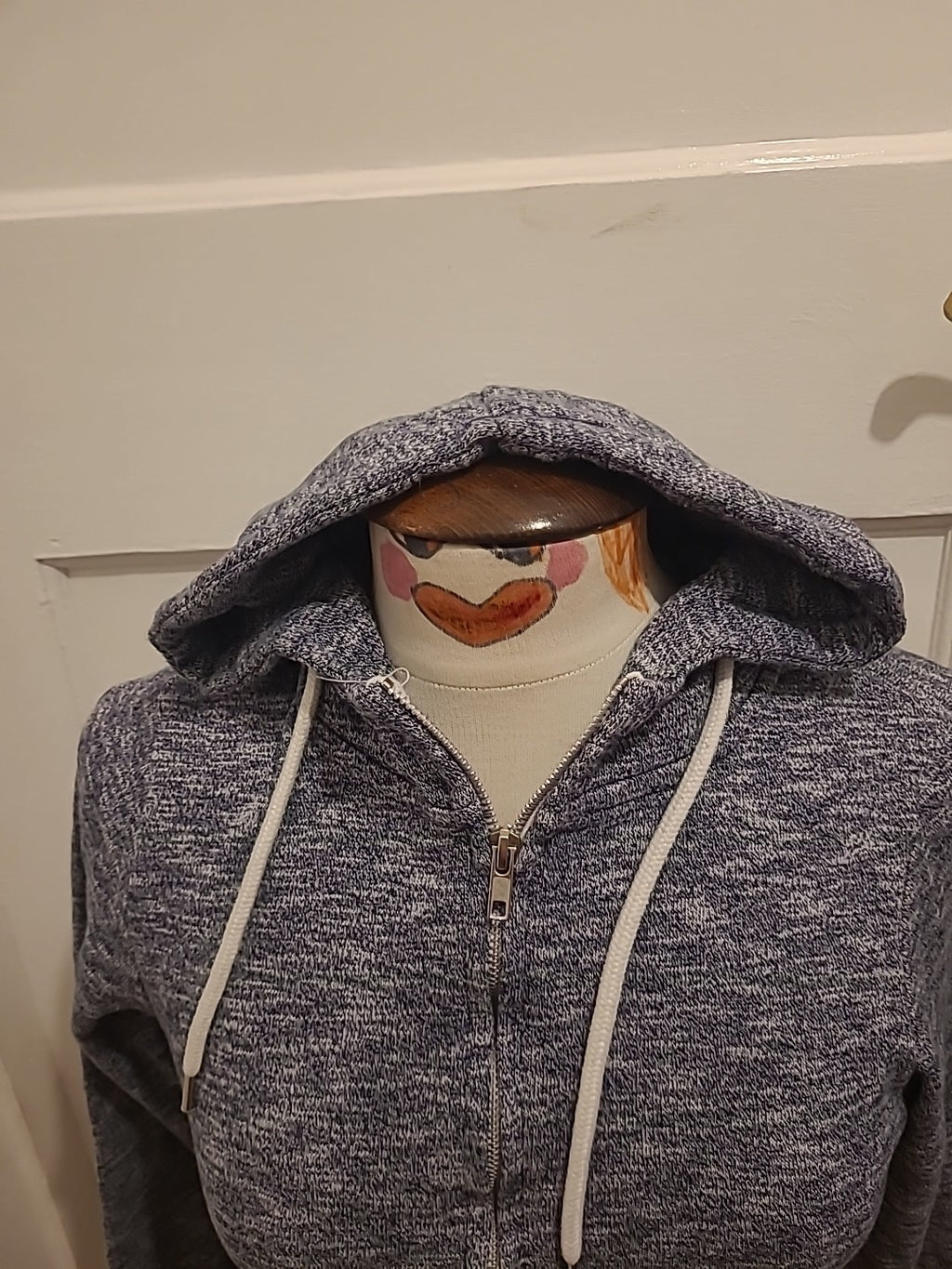 Ladies Primark Size 6 Grey Fleck Zip Through Hoodie