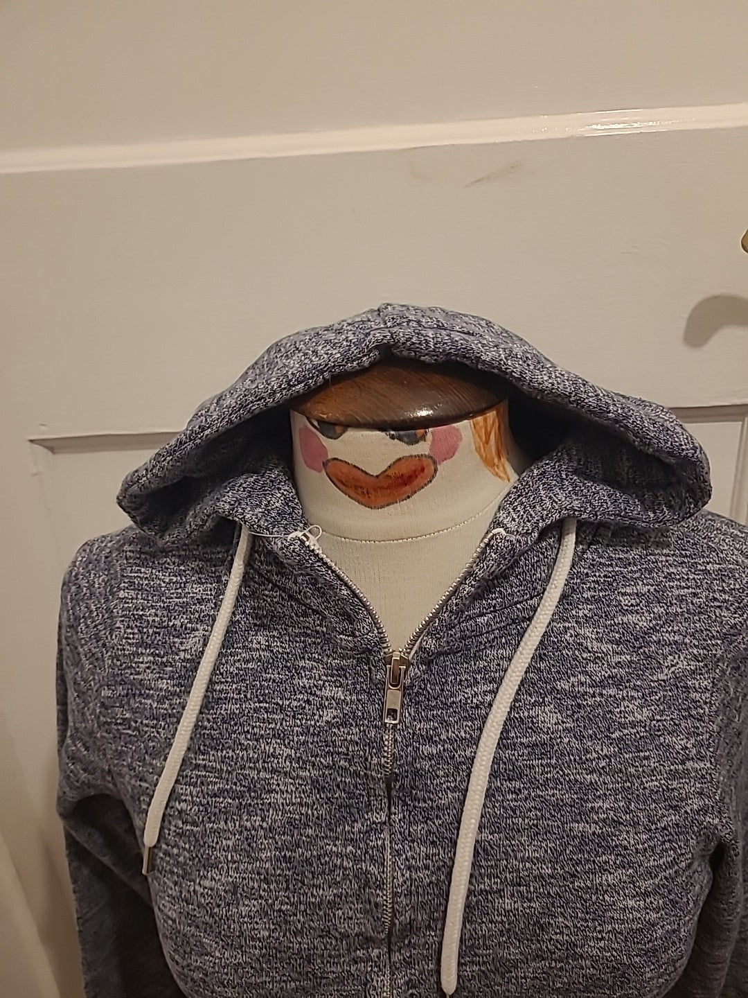 Ladies Primark Size 6 Grey Fleck Zip Through Hoodie