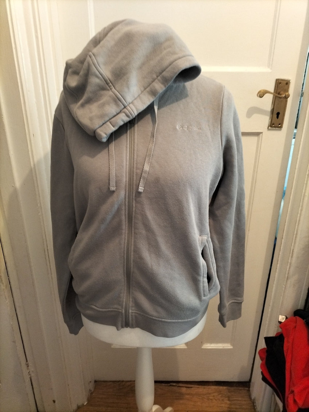 Ladies La Gear Size 16 Grey Full Zip Hoodie