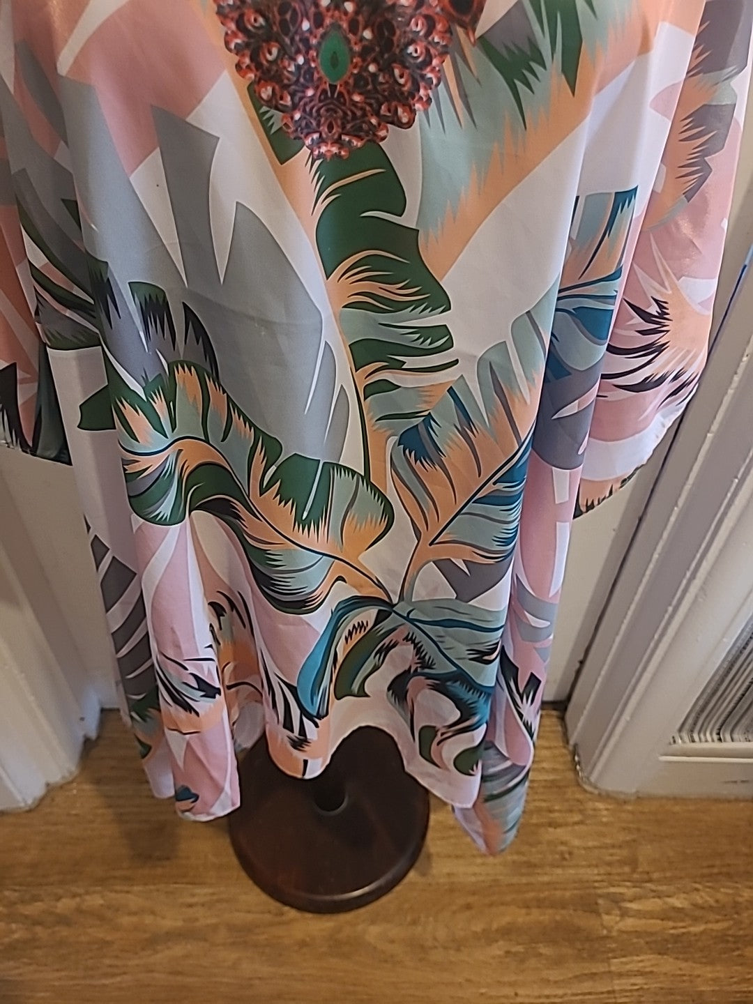 Ladies One Size Multi Floral Short Sleeved Oversized Blouse