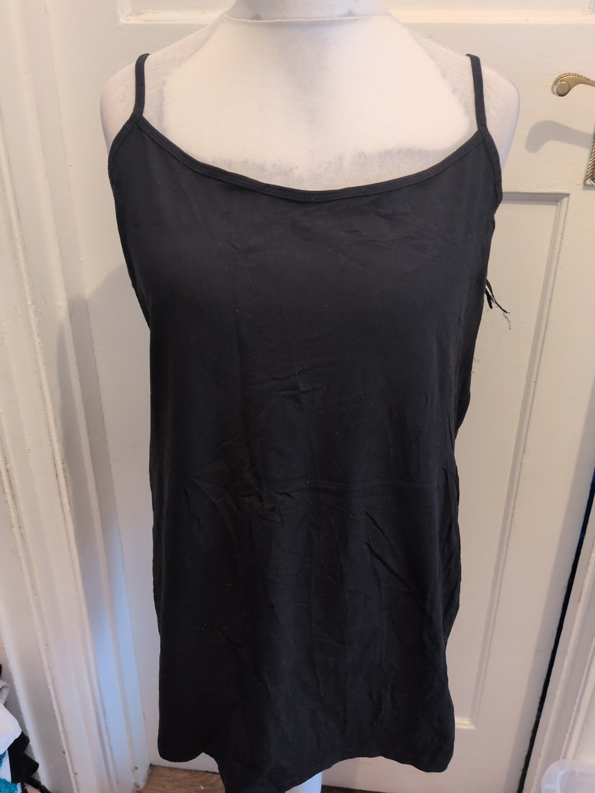 George 22 Black Sleeveless Stretch Cami