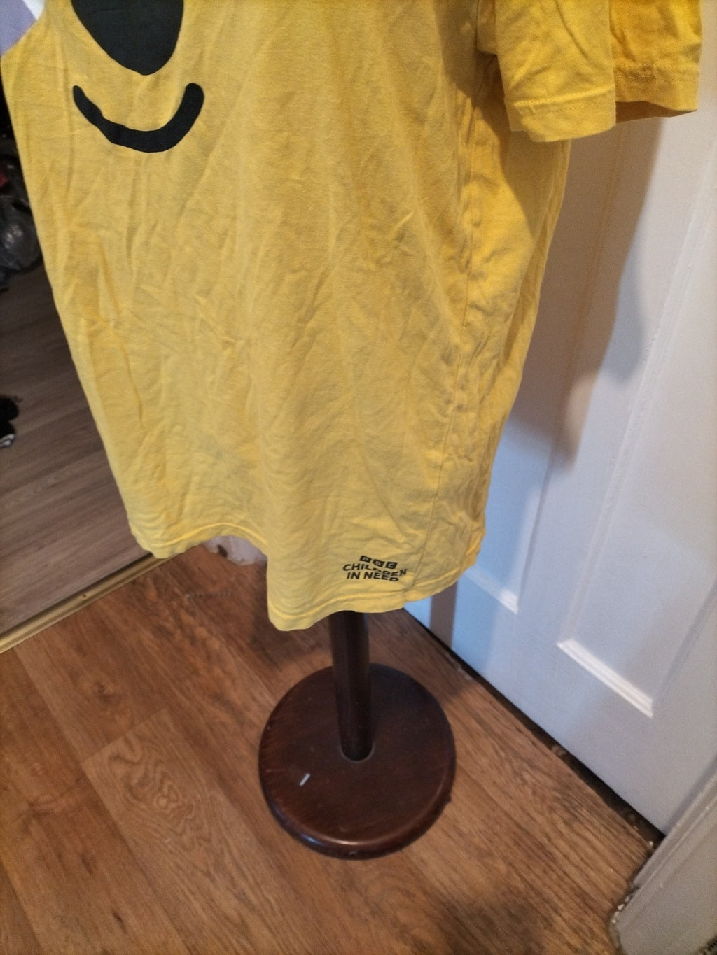 Ladies George Size Medium Yellow "Children In Need" Tshirt