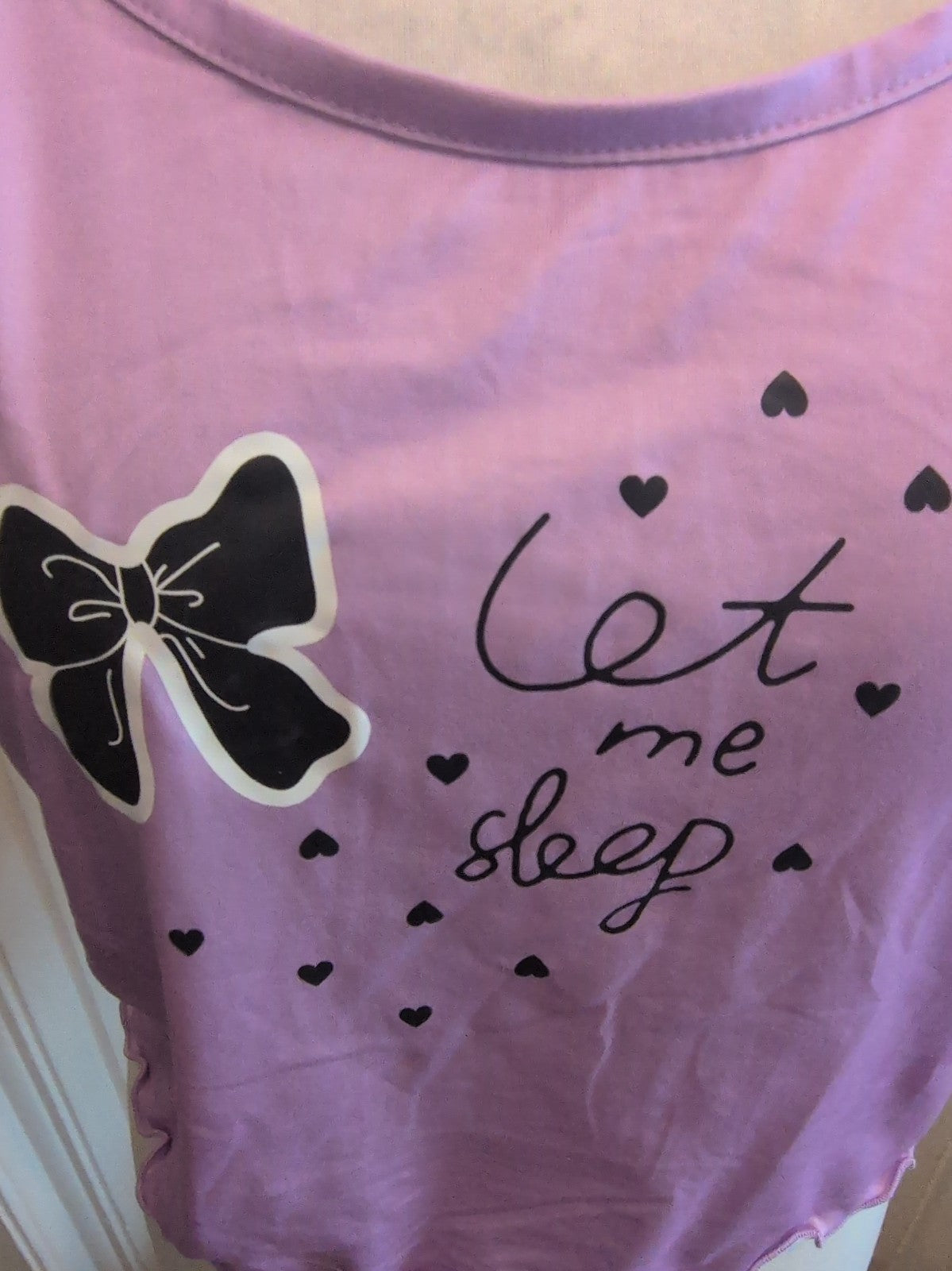 2XL Purple Let Me Sleep Sleeveless Pyjama Top