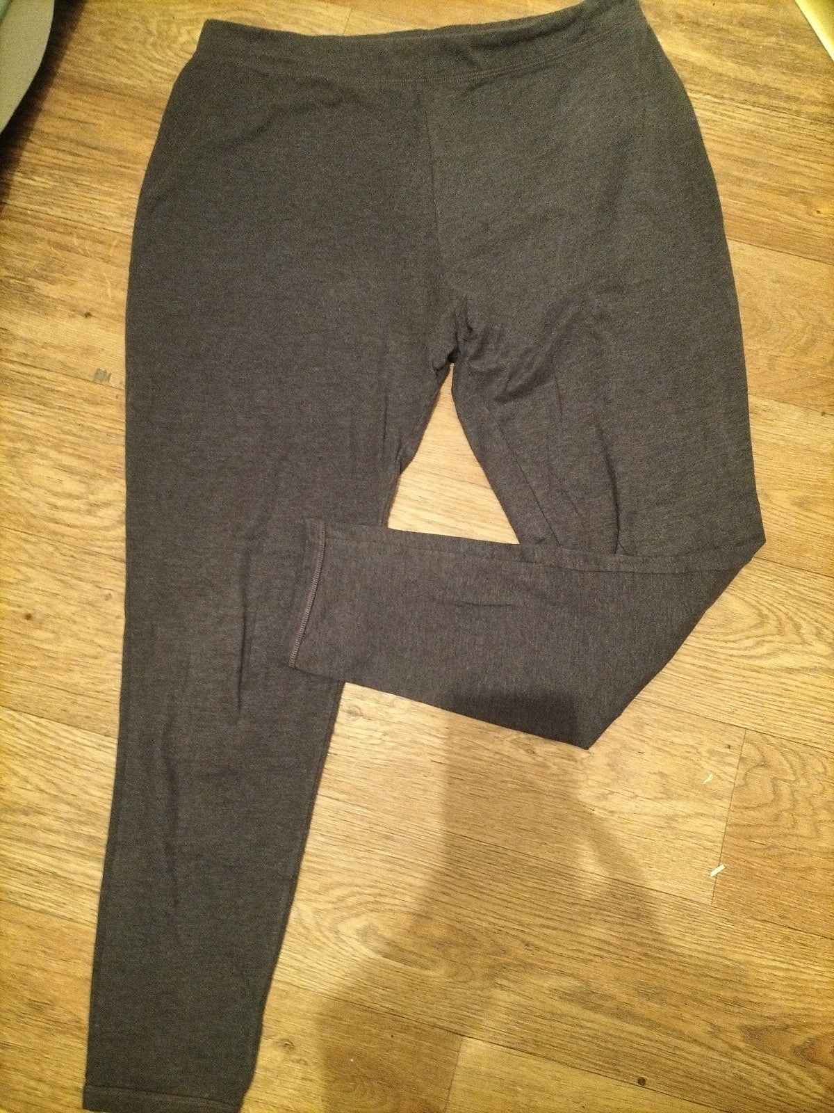 Ladies Damart Size L Browny Grey Elasticated Leggings