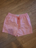Mens George Size Large Orange White Elasticated Mesh Lined Shorts
