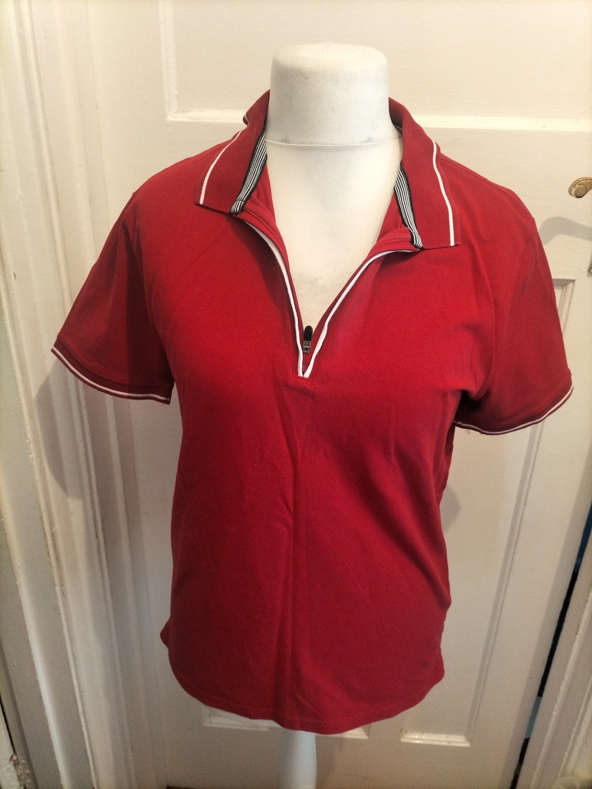 Blue Harbour Medium Tailored Fit Red Short Sleeve Polo