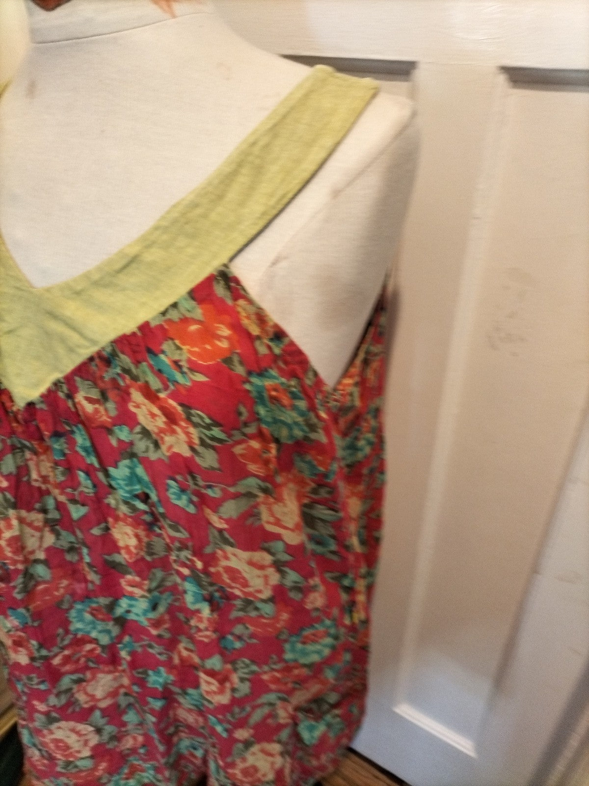 Ladies Hot Body Size Medium Multicoloured Semi See Through Sleeveless Blouse