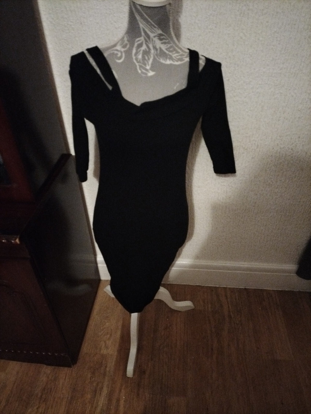 Ladies Primark Size 12 Black Mid Sleeved Dress