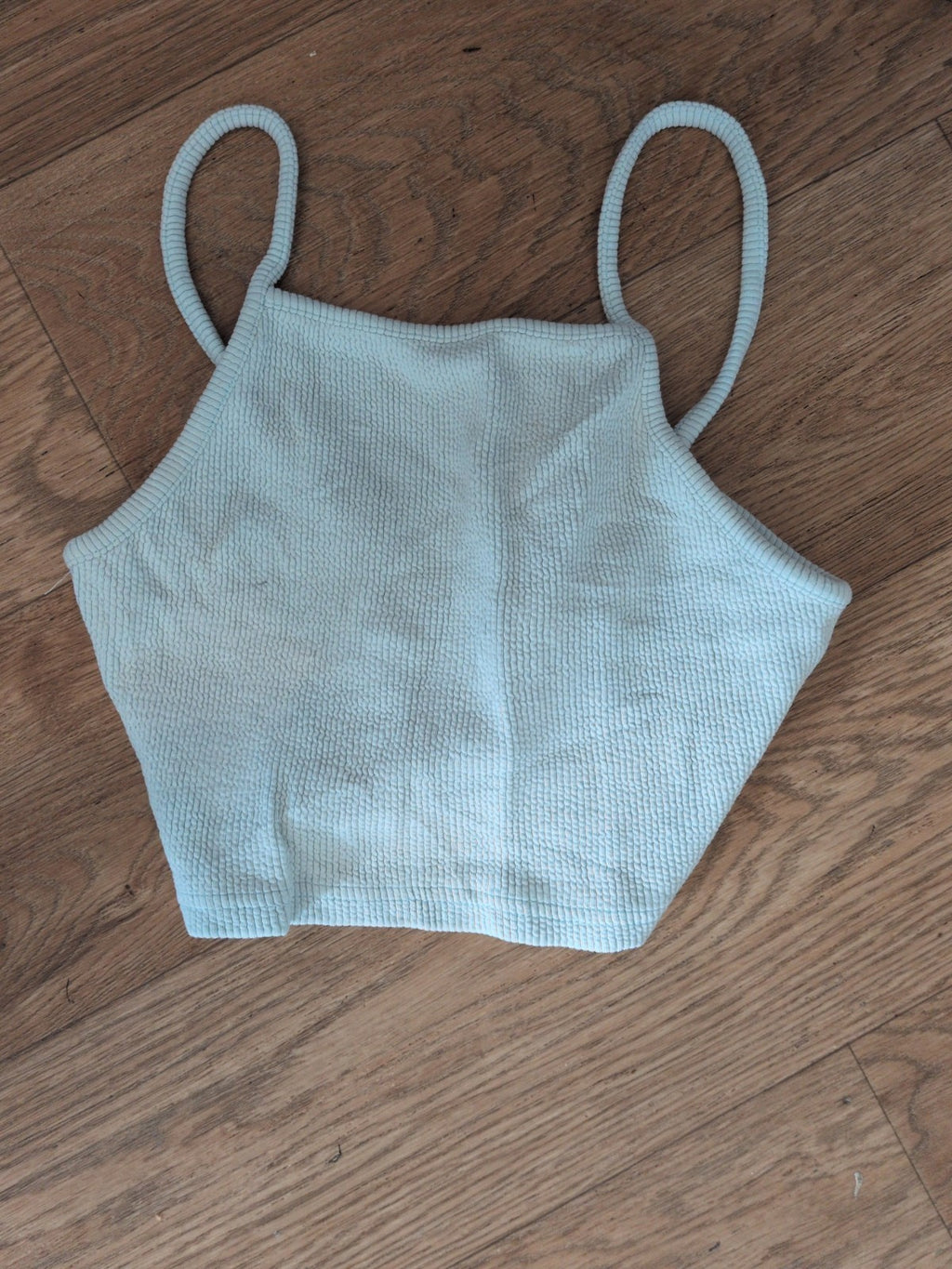 Topshop 8 Pale Blue Turquoise Crop Top