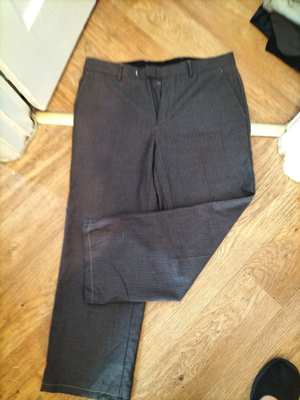 Linea 34R Purple Pintsripe Smart Trousers