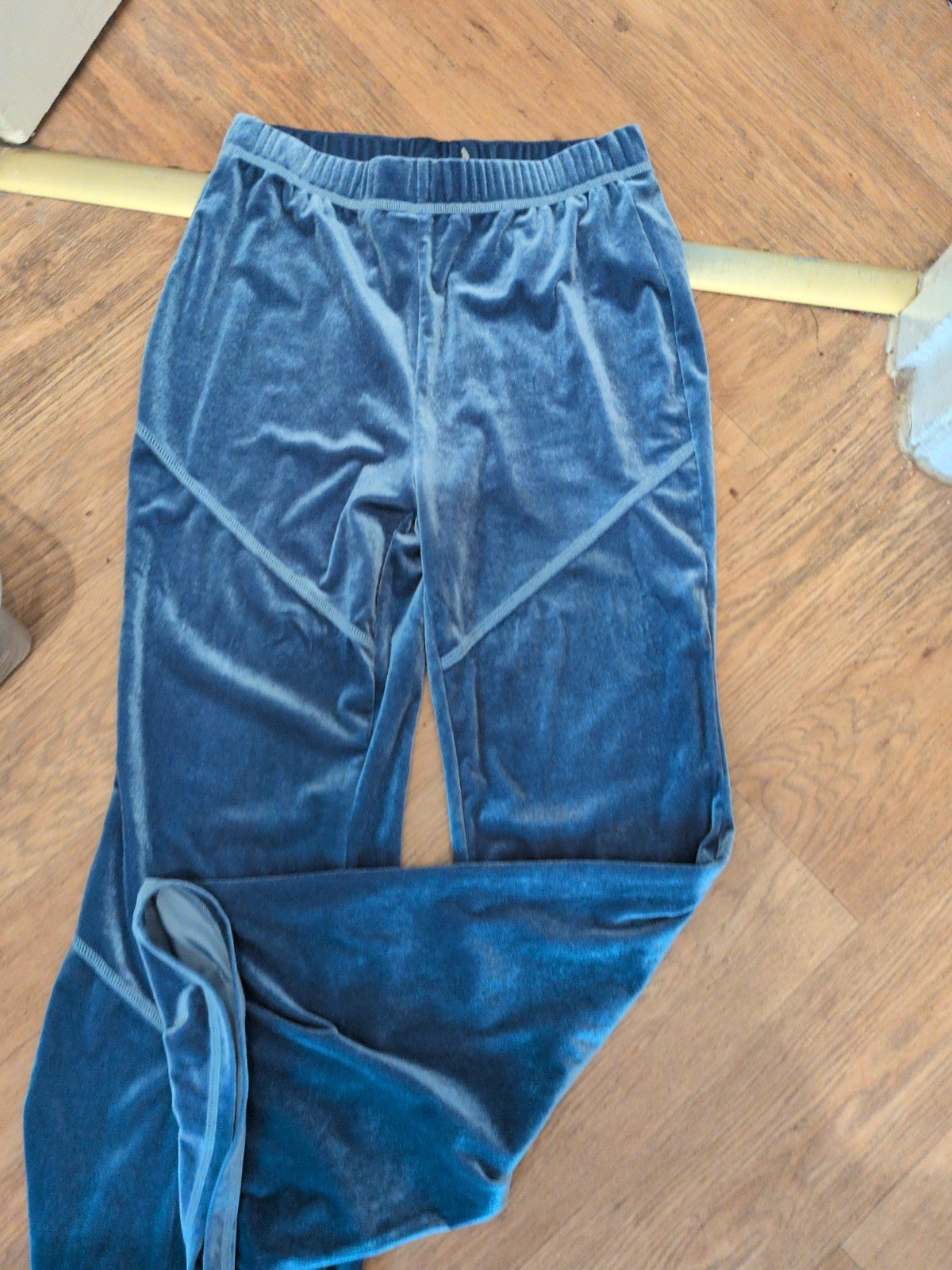 Shein Large Blue "Velvet" Style Elasticated Trousers