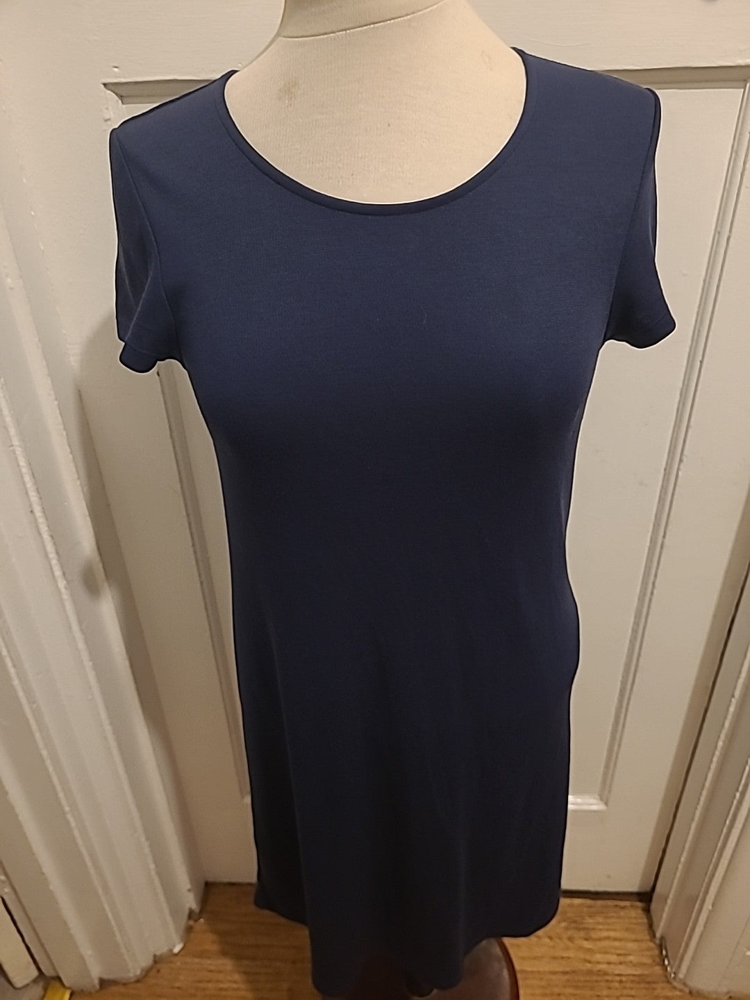 Ladies Esmara Size 10-12 Navy Short Sleeved Dress