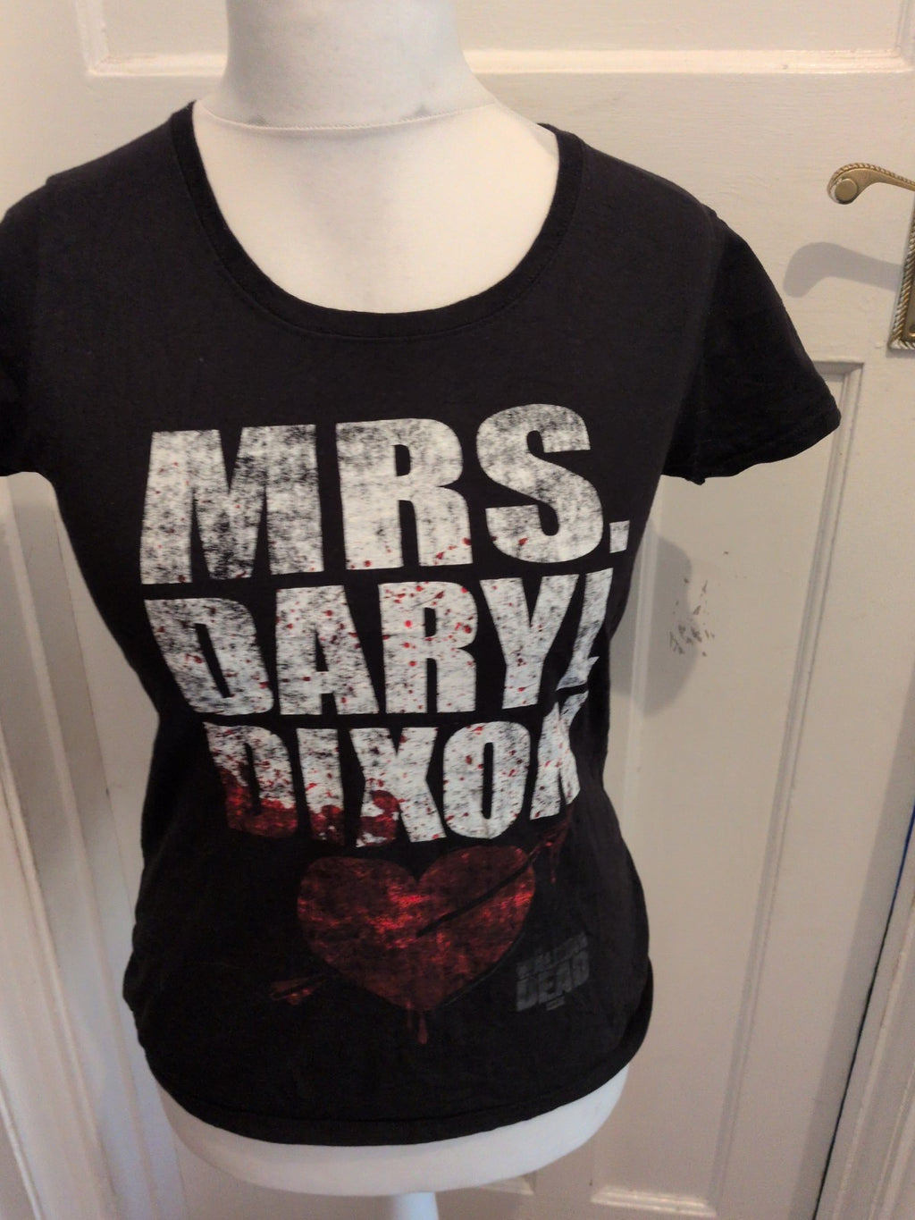 Nastravie Medium Black Walking Dead Print T-shirt