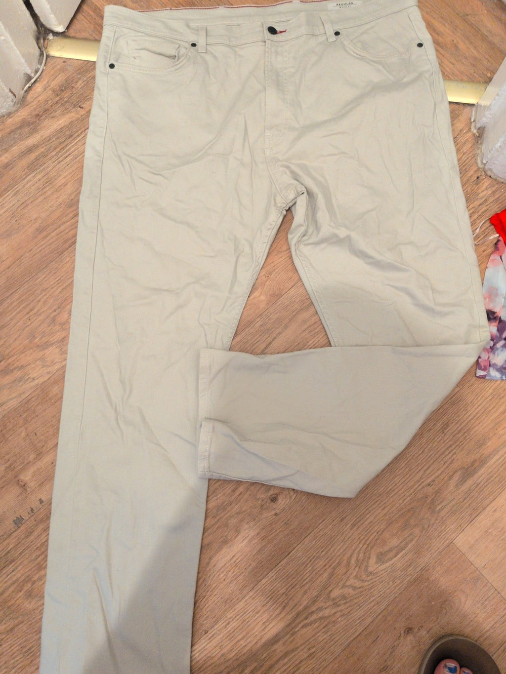 Marks And Spencer 42/31 Natural Straight Leg Jeans