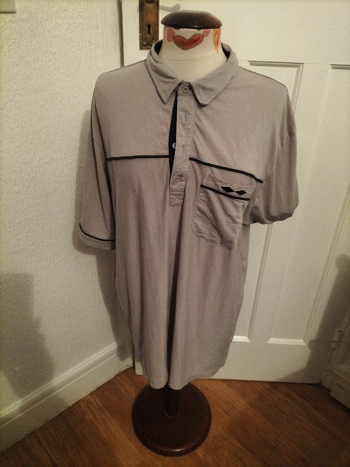 Mens Clifford James Size XL Stone Short Sleeved Tshirt/Polo