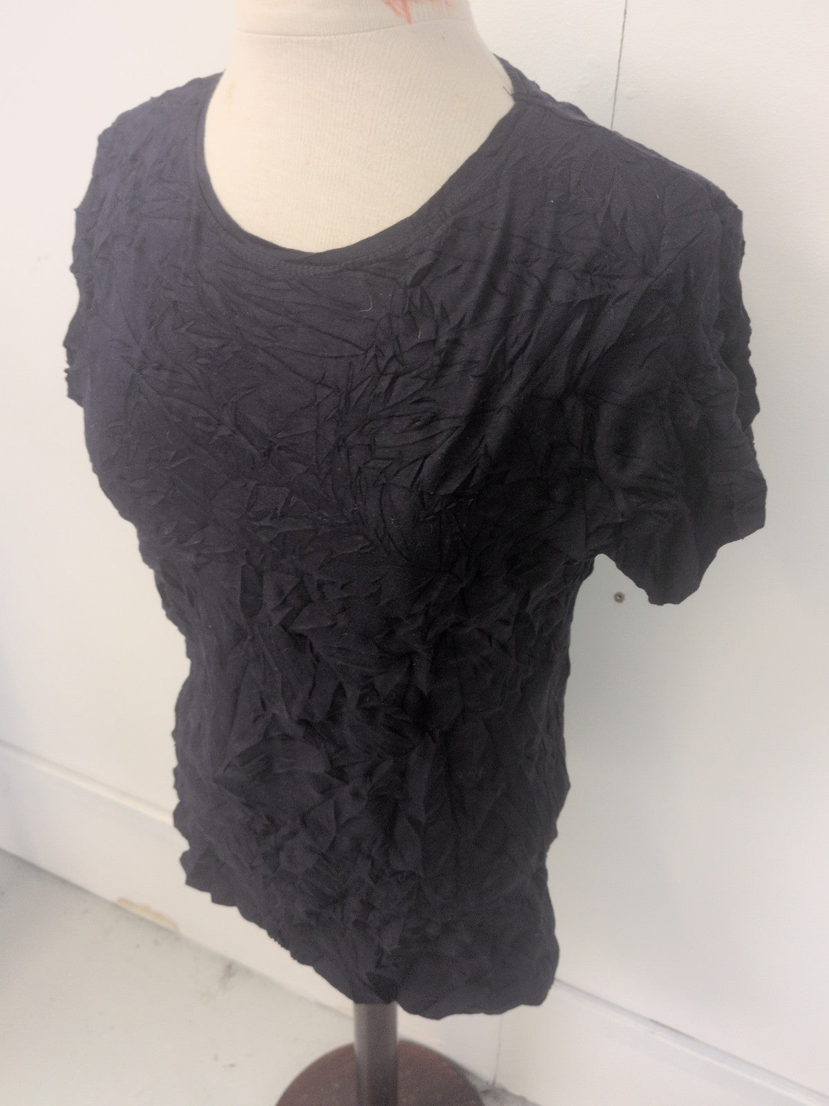 Ladies Primark 18 Navy Short Sleeve Stretch Crew T-shirt
