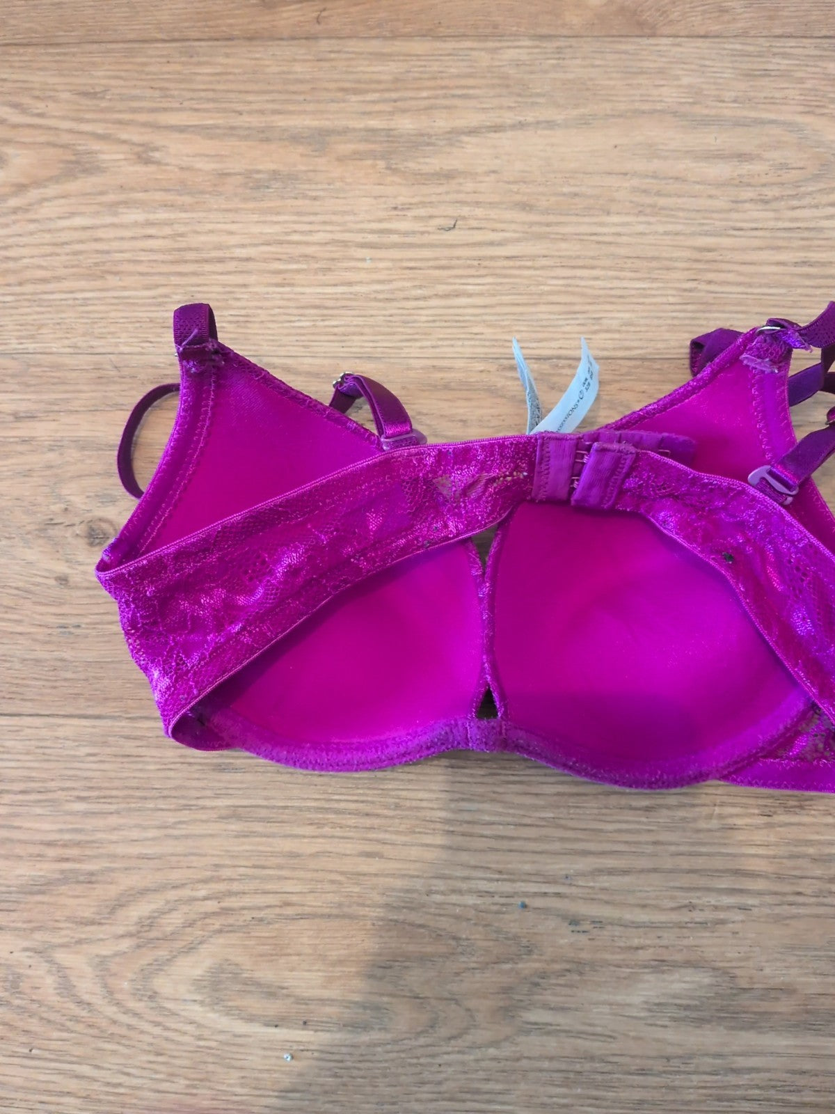Secret Possessions Purple Lace Floral Padded And Wired Bra