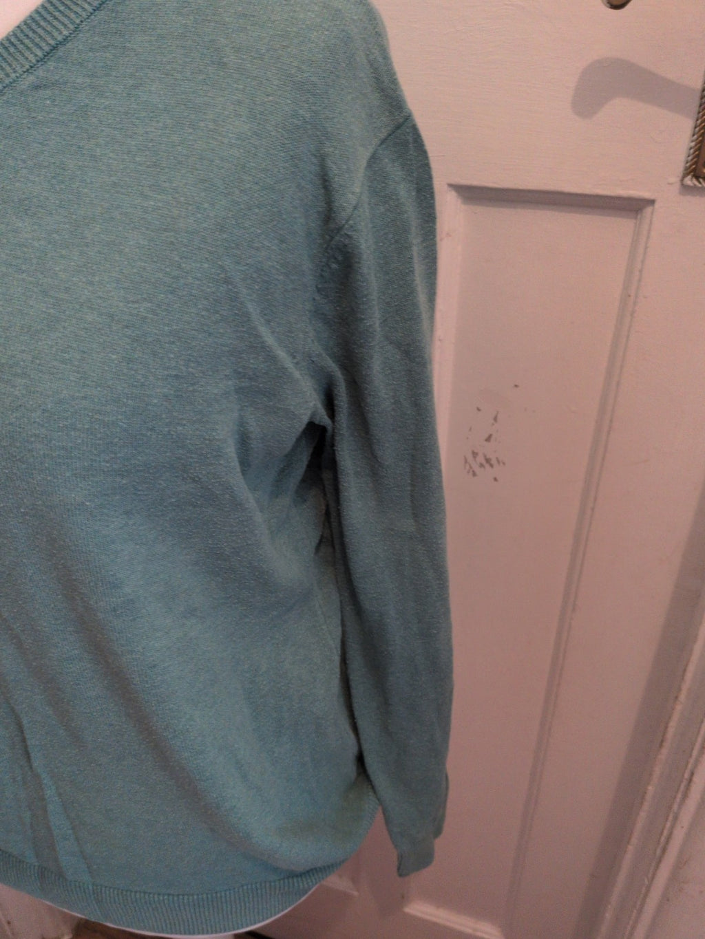 Tu Medium Sea Breeze V Neck Long Sleeve Pullover Jumper