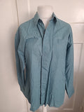 Mens Hazard Size 16-16.5 Blue Long Sleeved Shirt