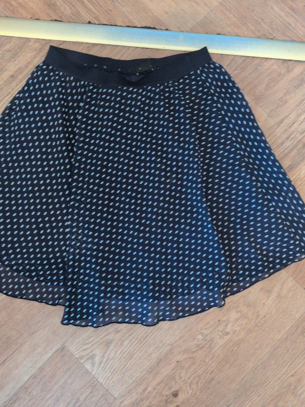 Primark 12 Polkadot Lined Short Skirt Elasticated