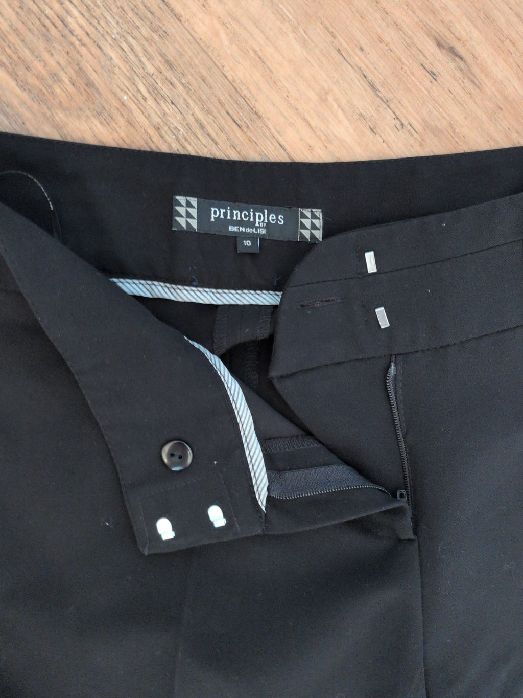 Ladies Principles 10 Ben De Lisi Black Smart Trousers