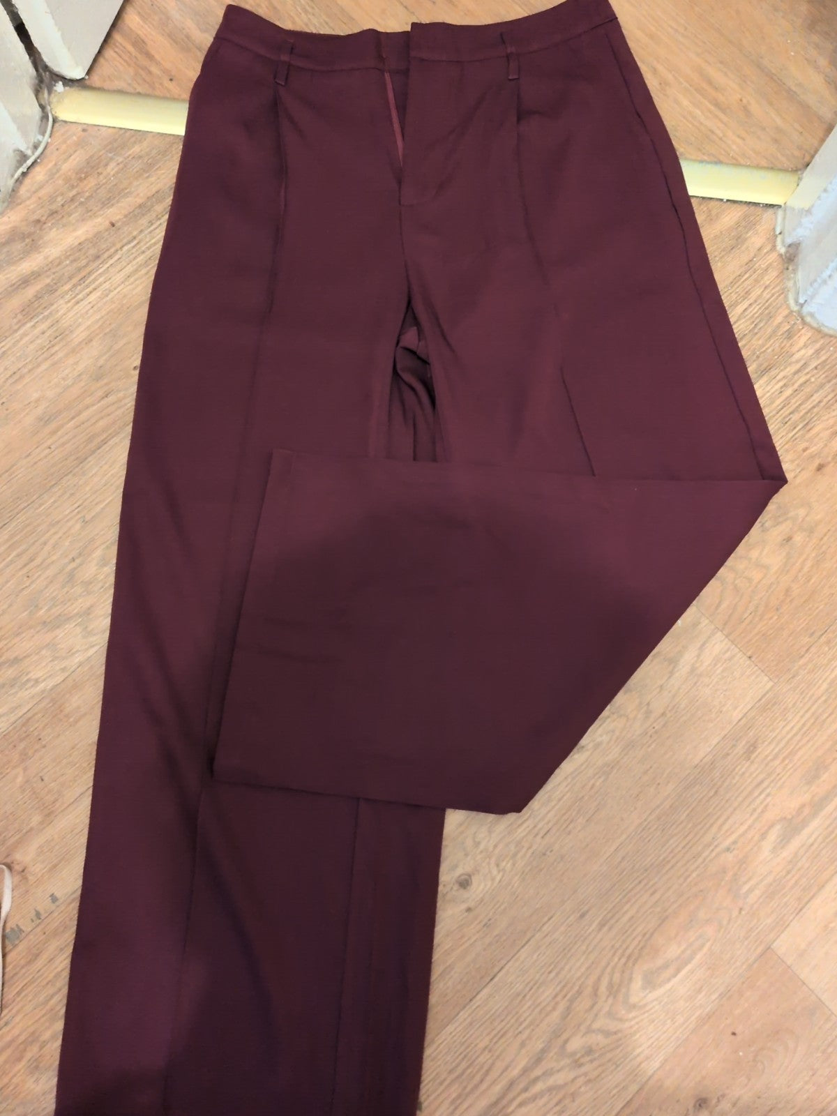 Large Straight Leg Purple Trousers