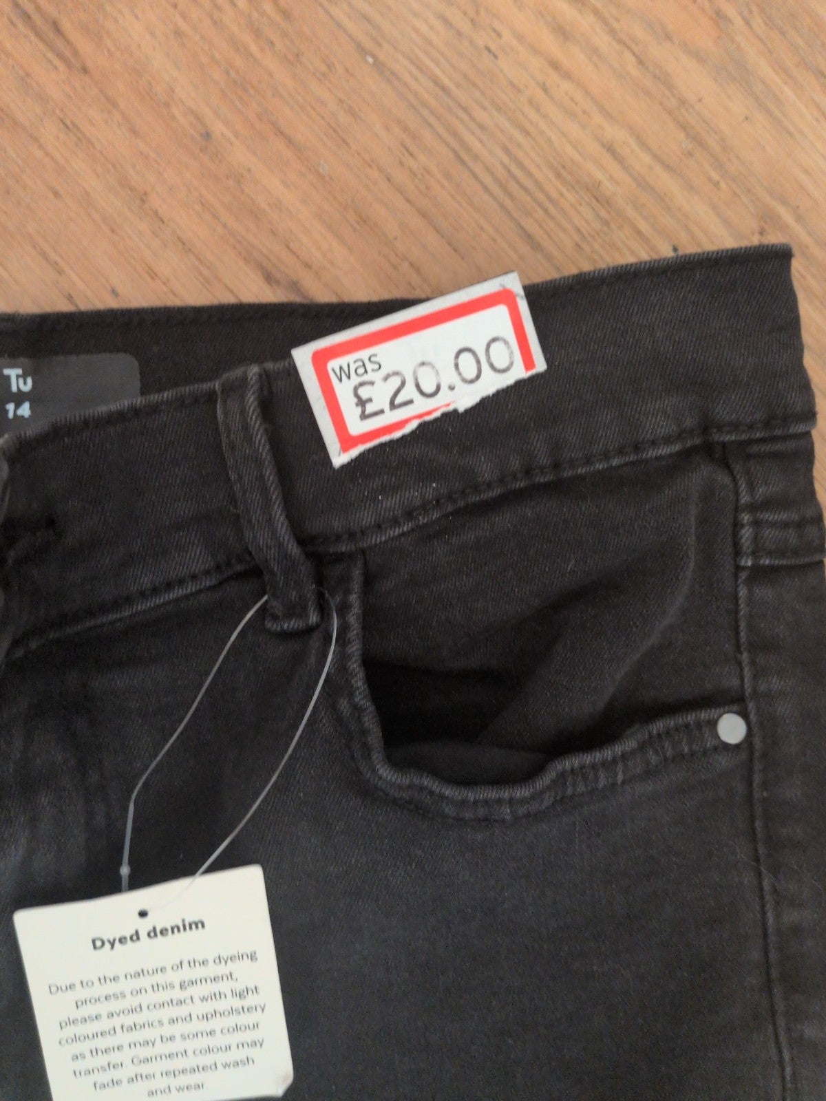 Brand New Ladies Tu Size 14 Black Cropped Kickflare Jeans