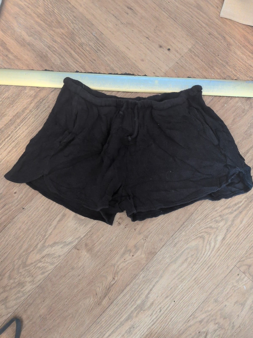 Primark Small Black Elasticated Shorts With Drawstring