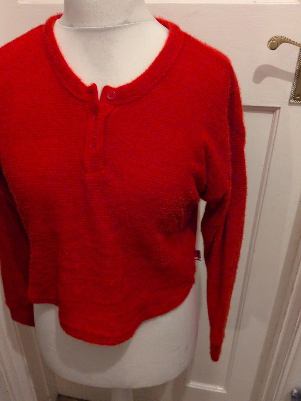 Primark Small Red Long Sleeve Fluffy Jumper