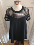 Ladies In The Style Size S/M Black Lace Short Sleeved Dress
