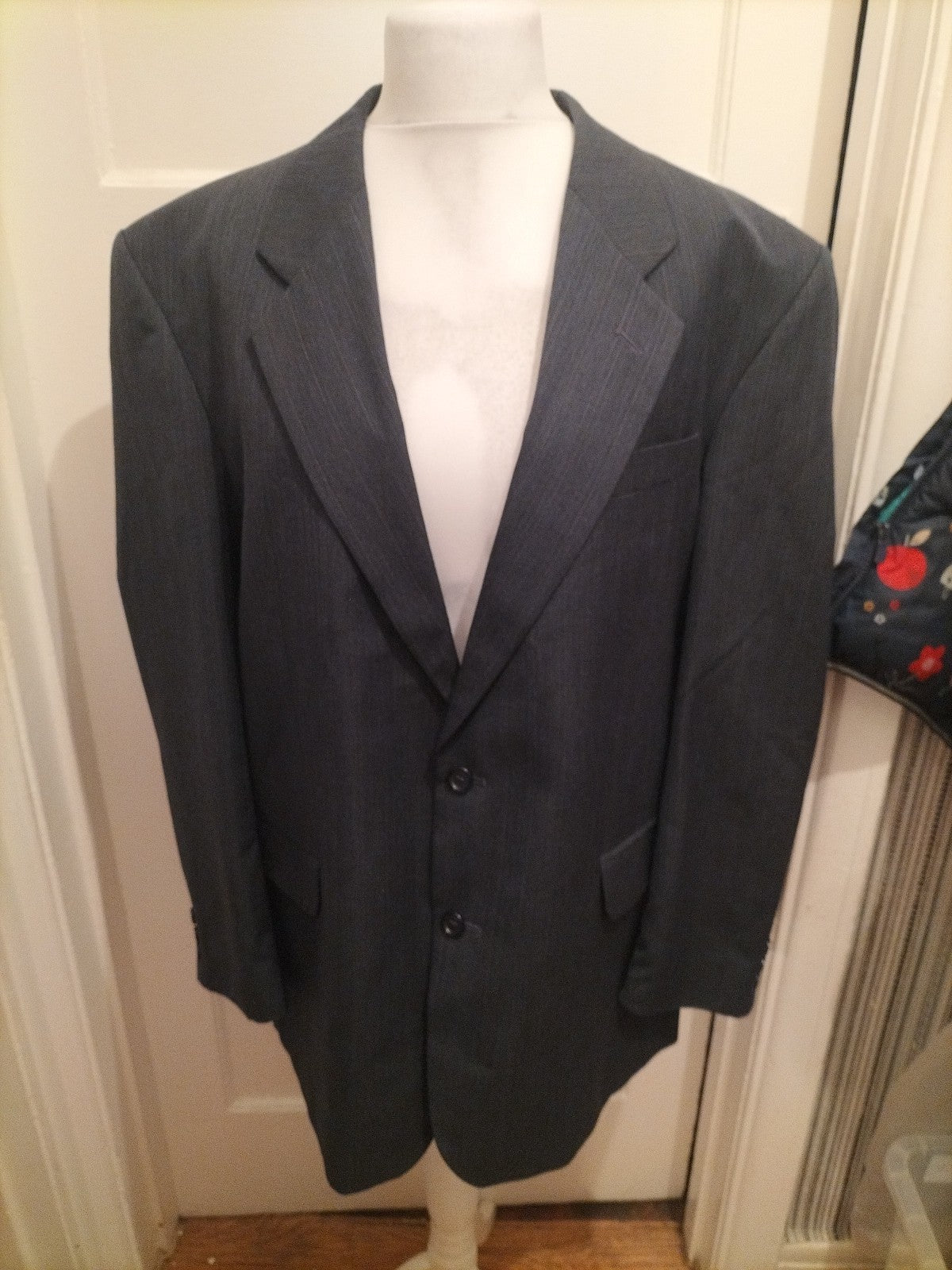 Mens C&A Size Large Navy Lined Padded Blazer