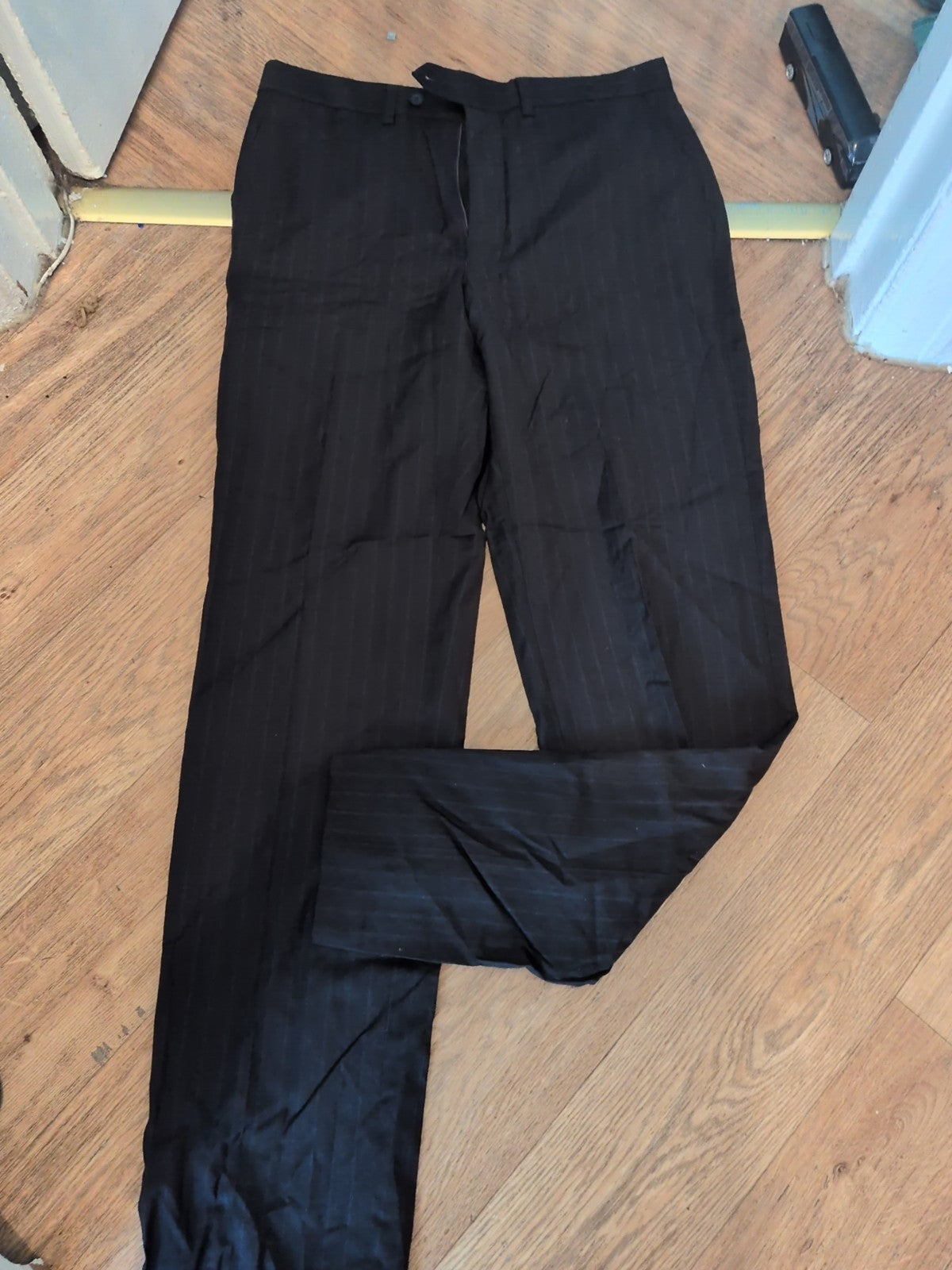 Collezione 32x33 Charcoal Pinstripe Trousers
