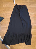 Ladies To Fit 34" Hips Black Long Pettiskirt