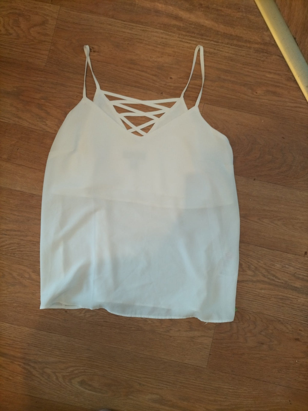 Ladies New Look Size 8 White Blouse Sleeveless