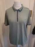 Ladies Damart Size 18-20 Dark Aqua Short Sleeved Blouse