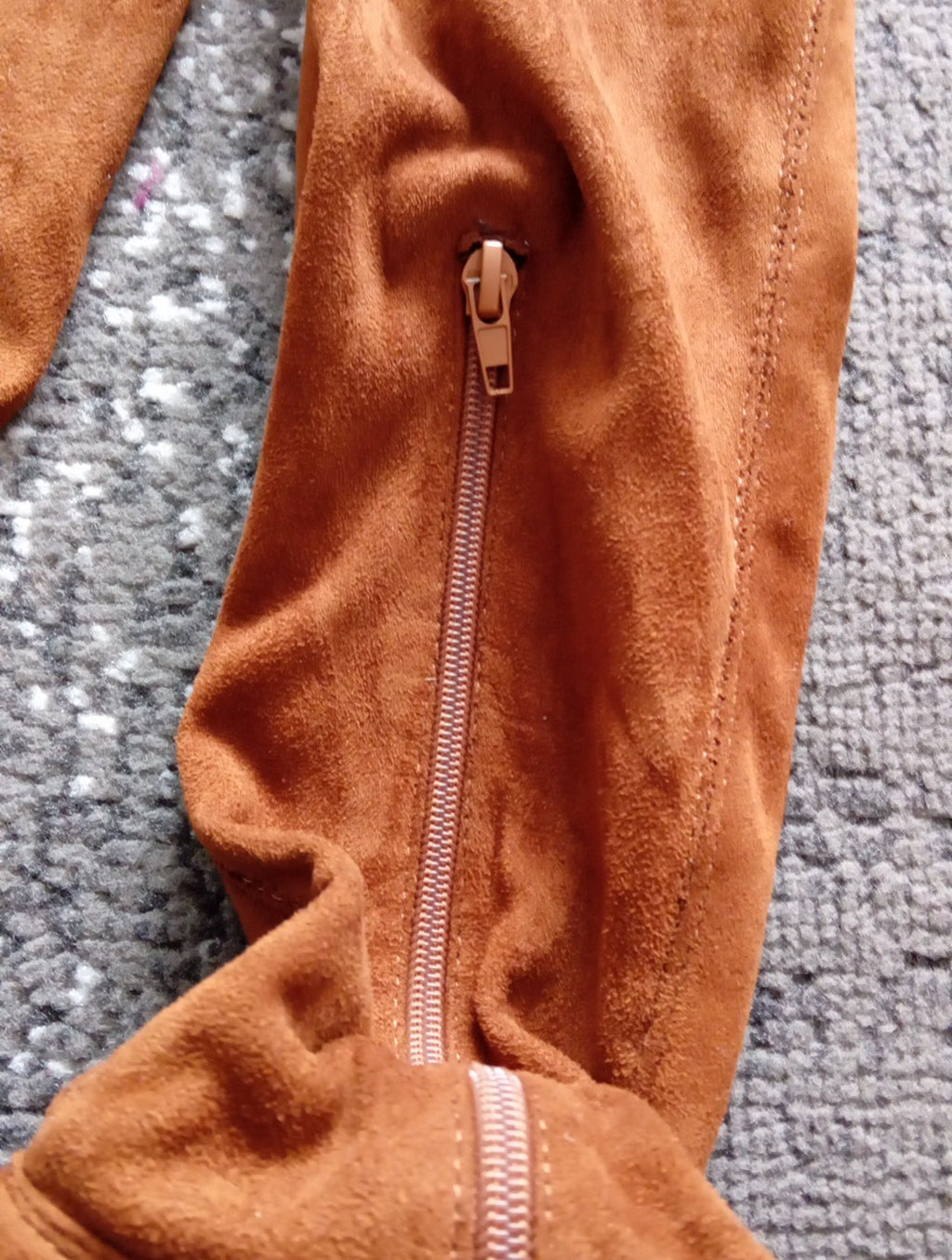 Ladies Tan Knee Length Boots Size 4 Beyou Free Delivery