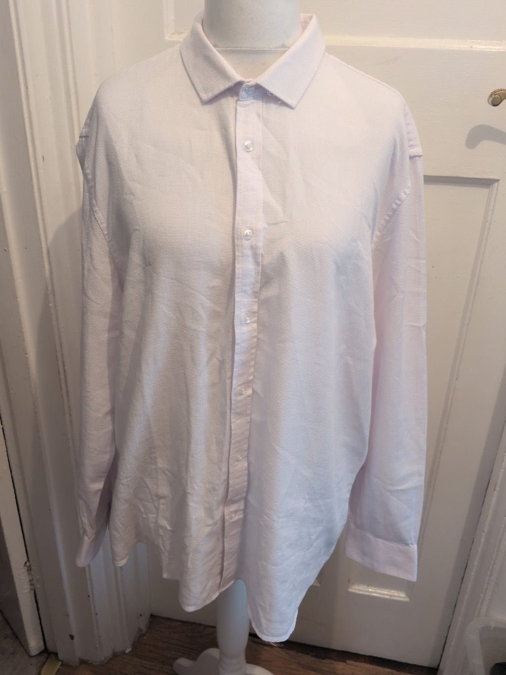 Primark 2XL White Long Sleeve Regular Fit Shirt