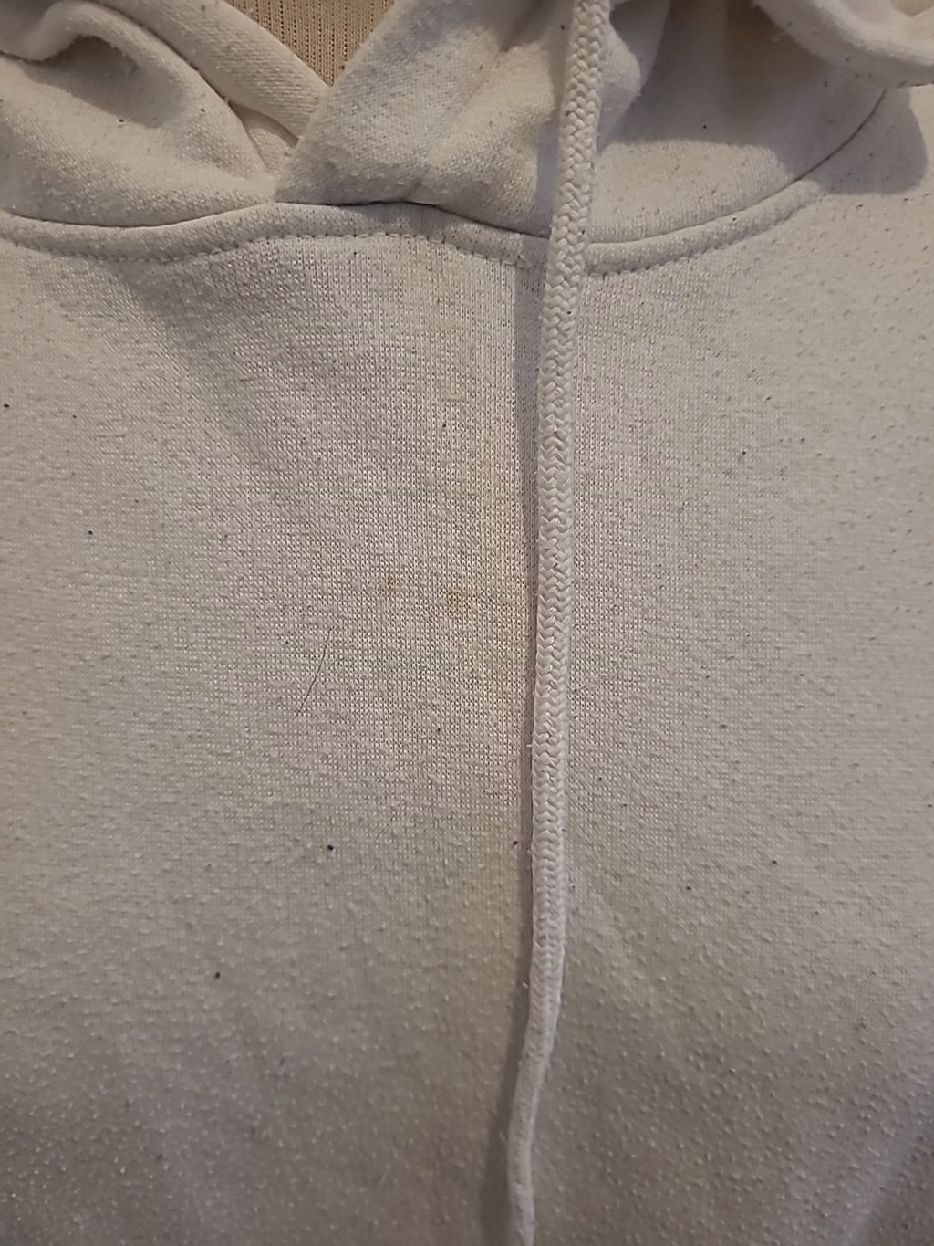 Ladies New Look Size Medium White Pullover Hoodie(Bobbling And Has A Mark)