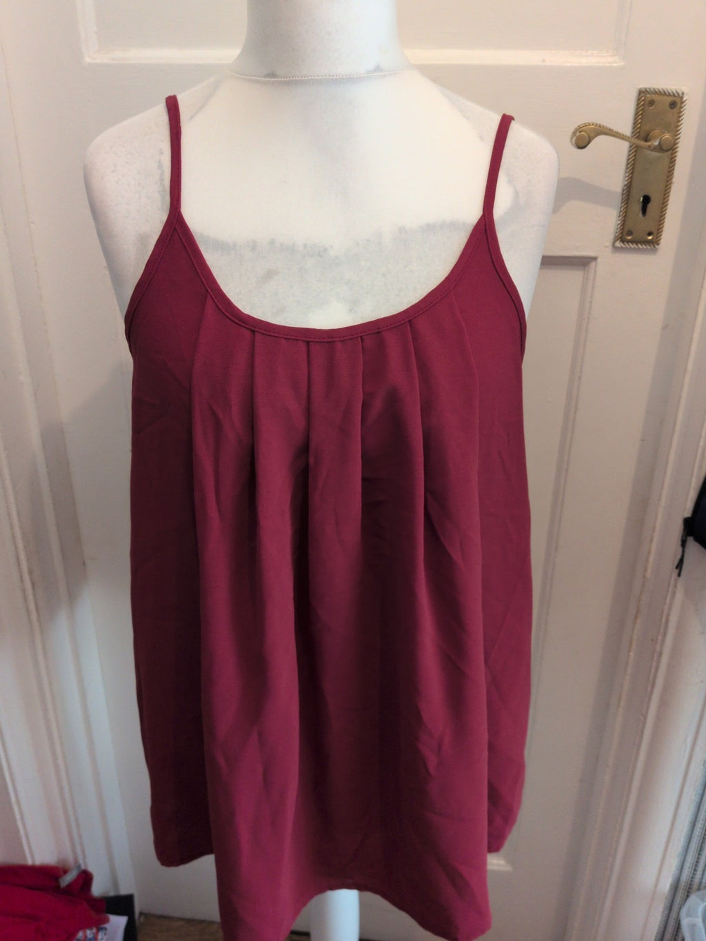 Shein XL Burgundy Sleeveless Blouse