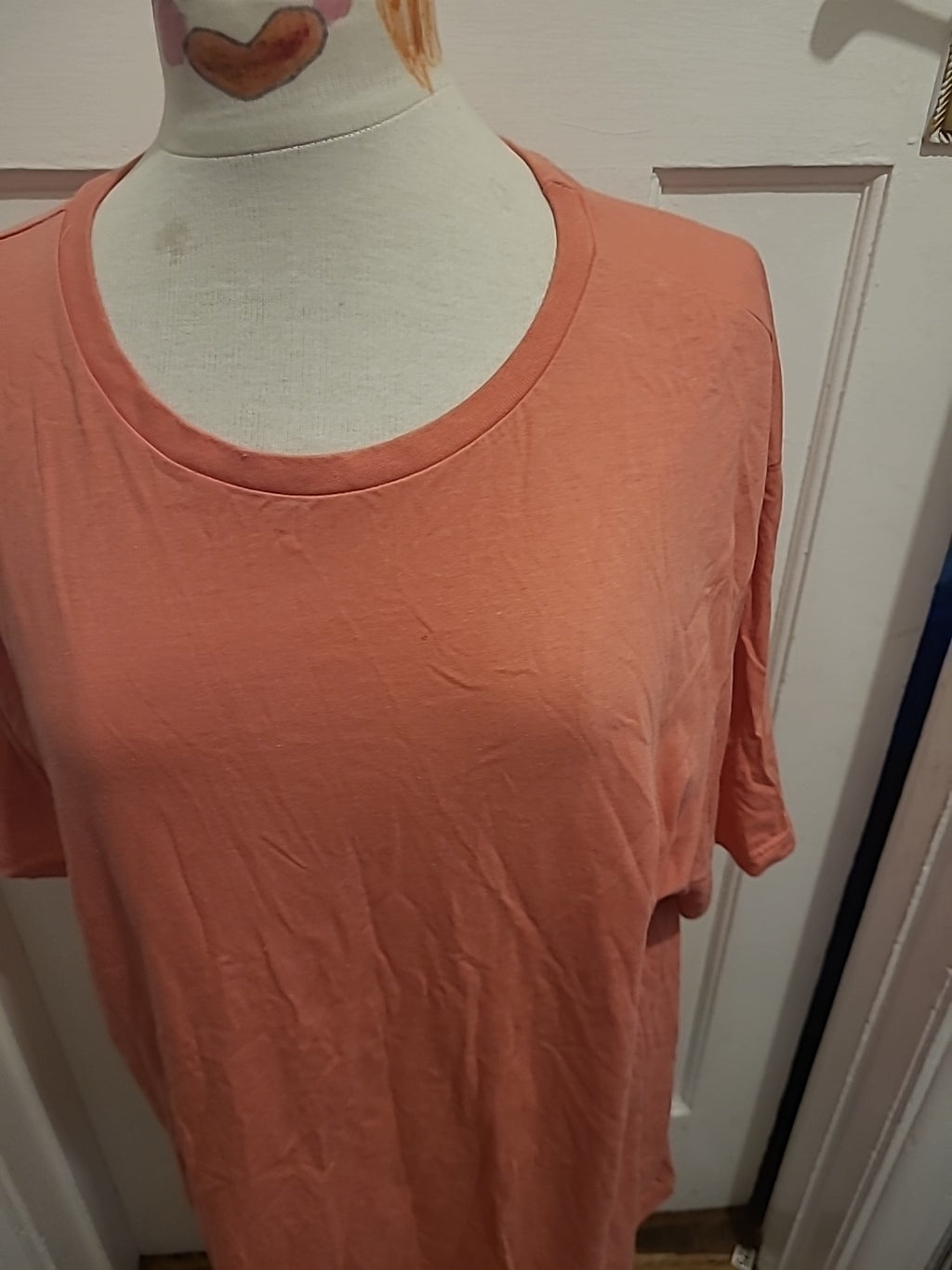 Mens George 2XL Samon Coloured Short Sleeve Top