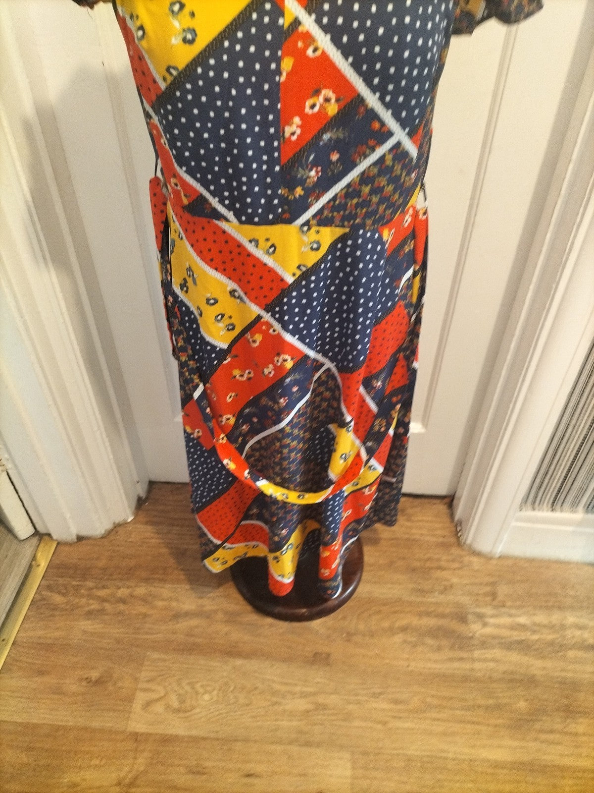 Ladies Tu Size 8 Multi Coloured Cap Sleeved Dress