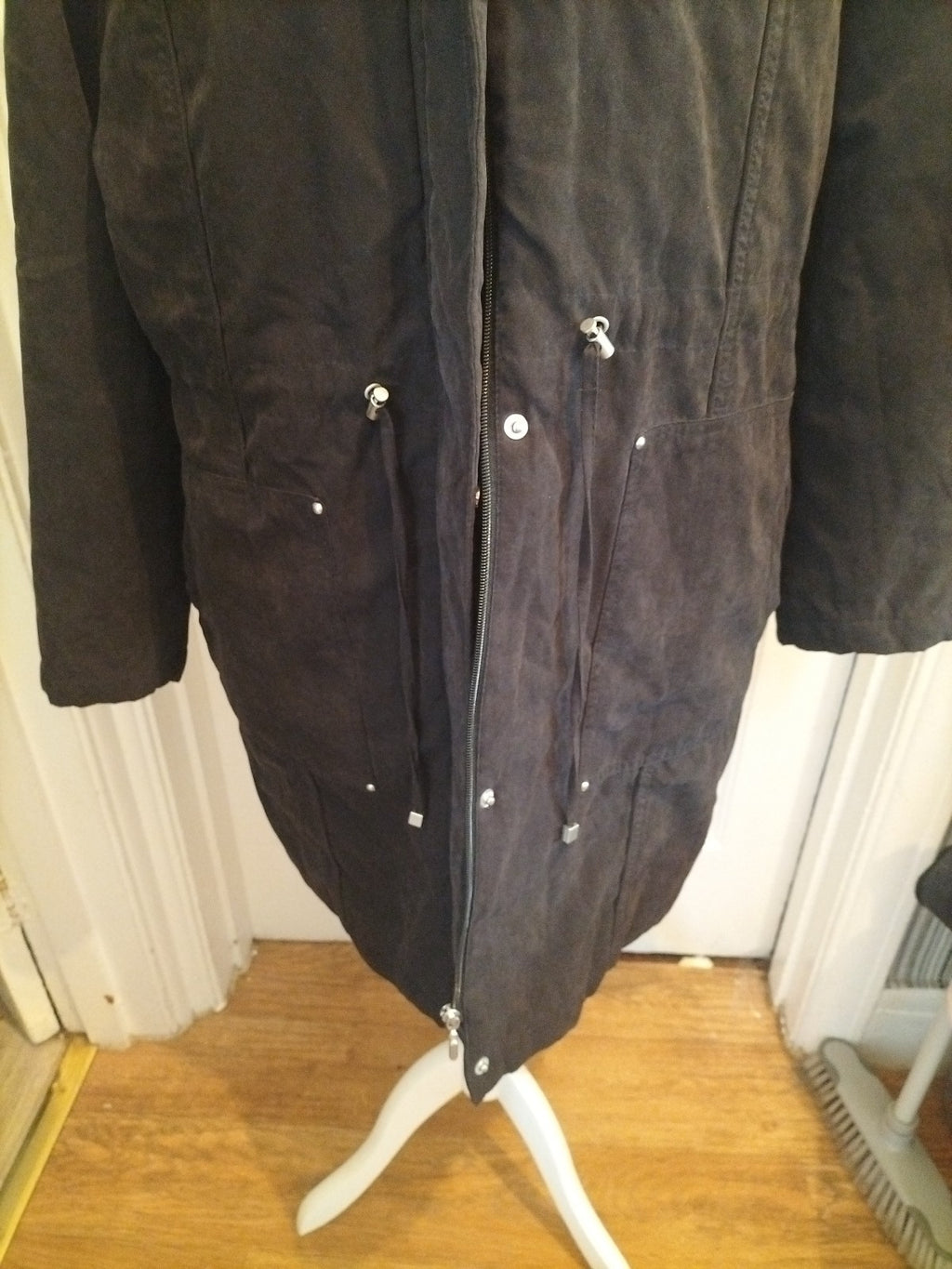 Ladies Bonmarche Size 16 Black Lined Zipped Jacket