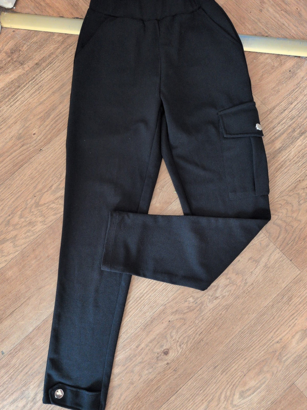 Shein 2xs Petite Black Elasticated Trousers