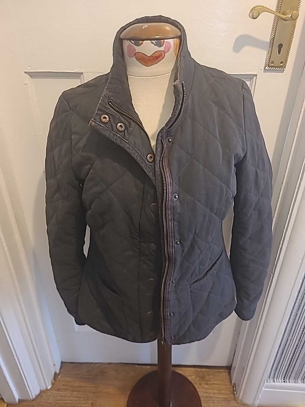 Ladies Fat Face Size 8 Grey Lined Jacket